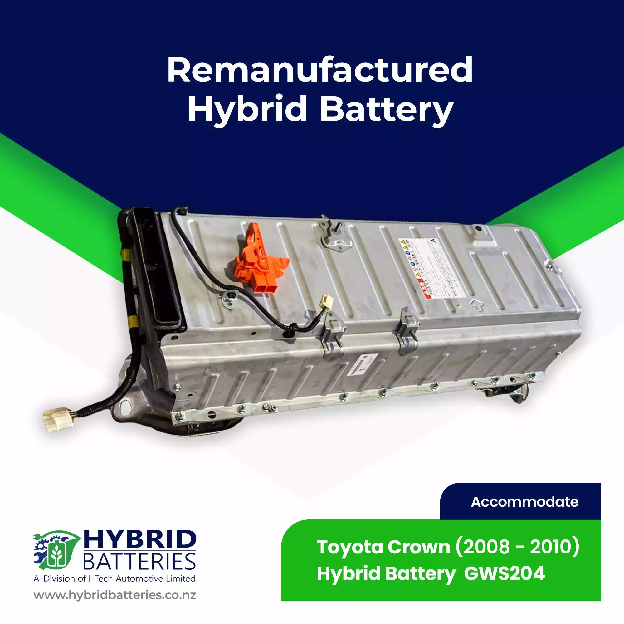 Compatible With Toyota Crown Hybrid Battery GWS204 Remanufactured  (2008-2010)